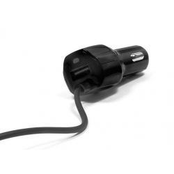 Ładowarka samochodowa  micro USB + USB 3.1A  Czarny